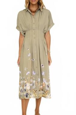 NEW EN SAISON yvette midi dress in sage